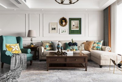 美式客餐厅3D模型下载